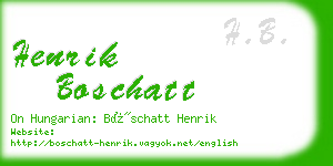 henrik boschatt business card